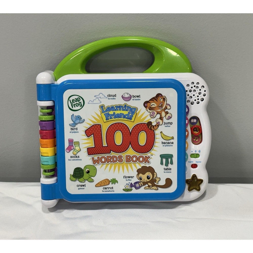 LEAPFROG Learning Friends 100 Words Bilingual Spanish‎ English Tested And Works!